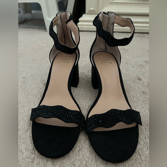 INC International Concepts Black Heeled Sandals - Picture 1 of 8